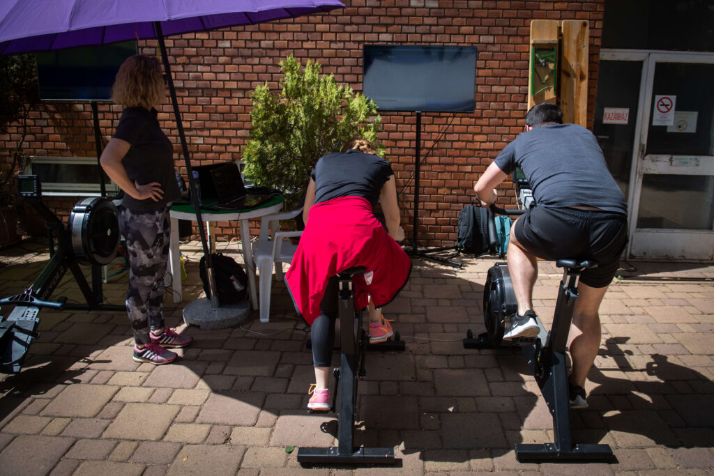 Kerékpáros ergométer komplett verseny szett eszköz kép 5