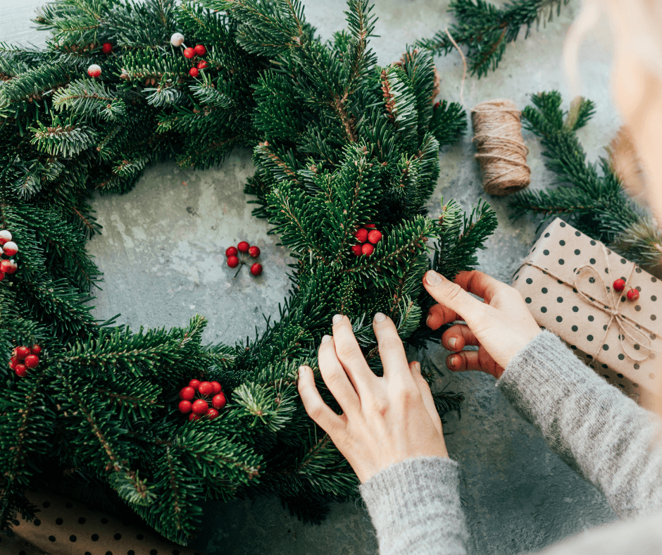 Óriás adventi koszorú készítő workshop